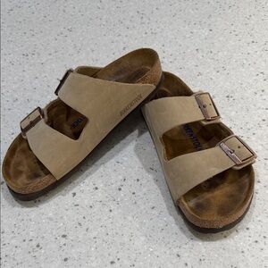 Birkenstock Tan Oiled Leather Arizona Soft Bed